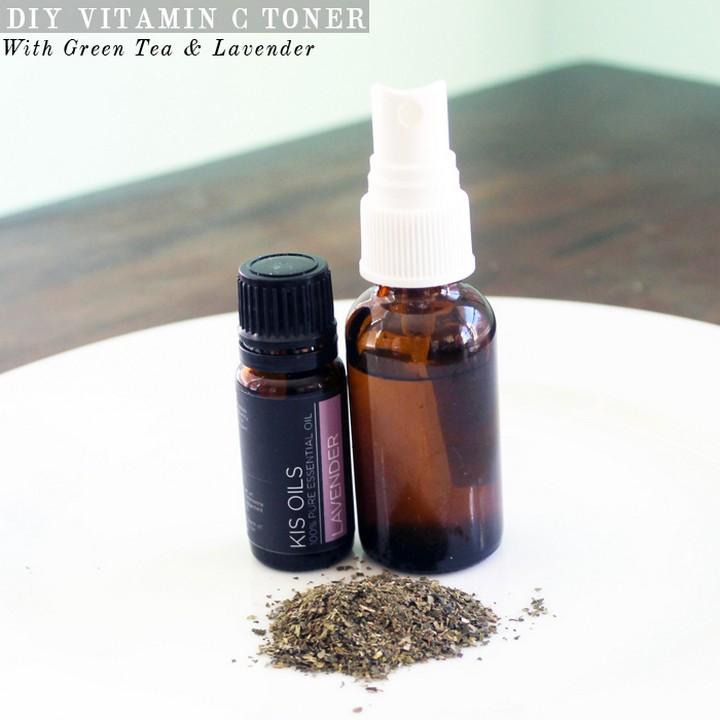 DIY Vitamin C Toner With Green Tea Lavender
