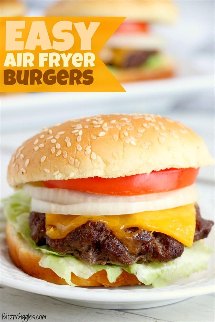 Easy Air Fryer Burgers 1