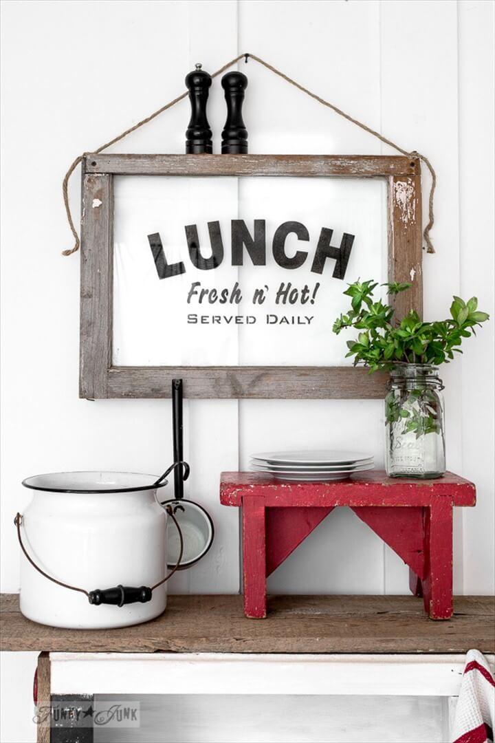 How To Make A Lunch Sign On An Old Window