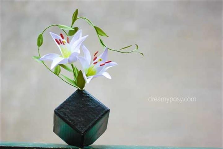 How To Make Lily Paper Flower From Copier Paper