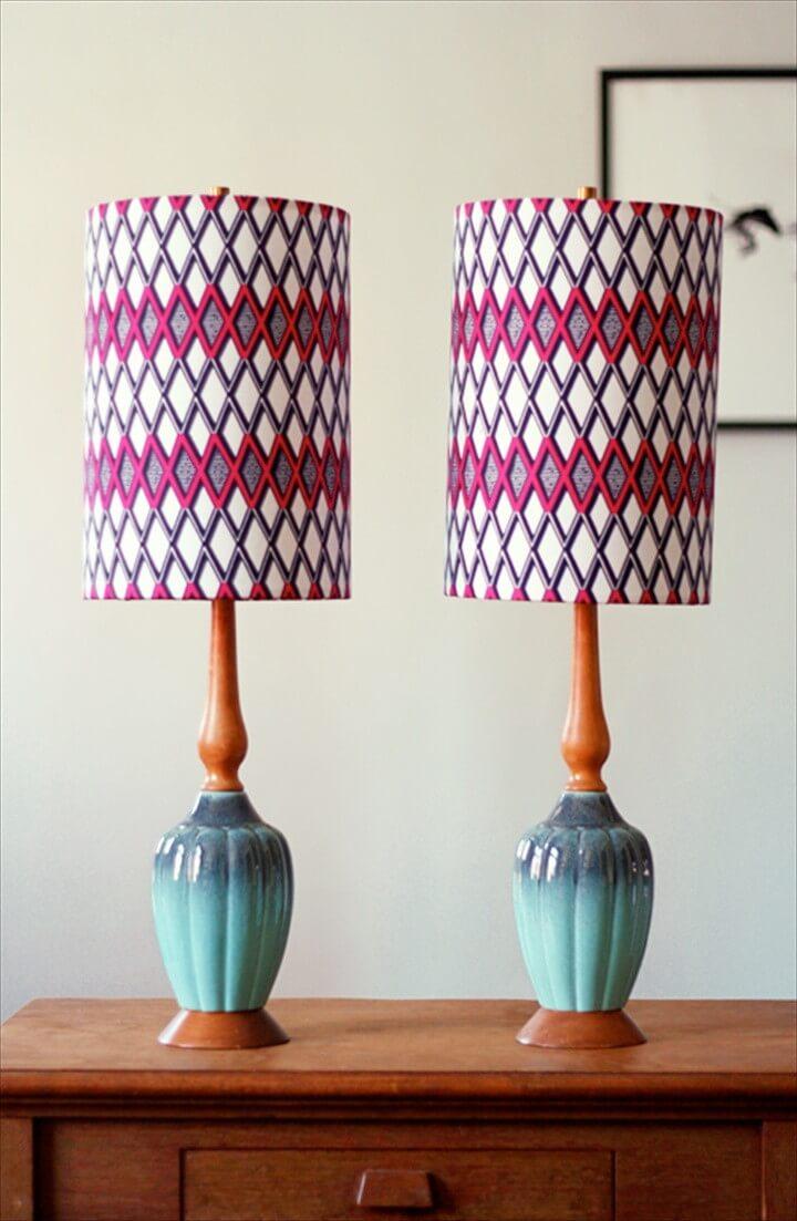 How to cover lampshades with fabric