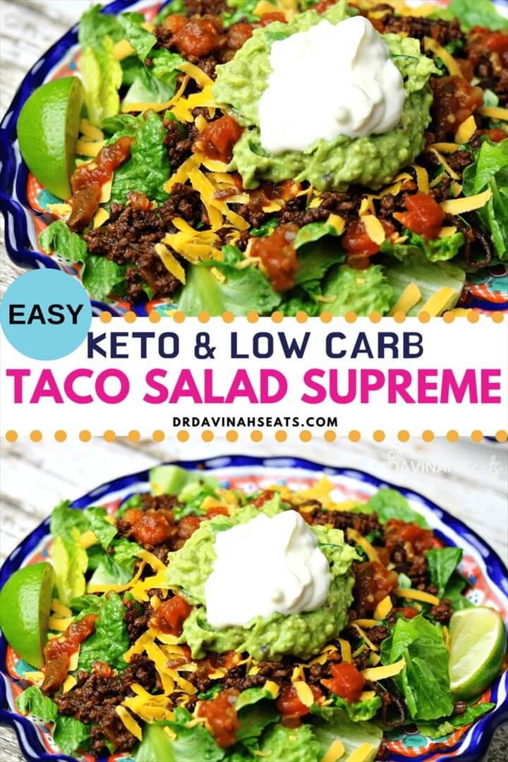 Keto Taco Salad Supreme Recipe