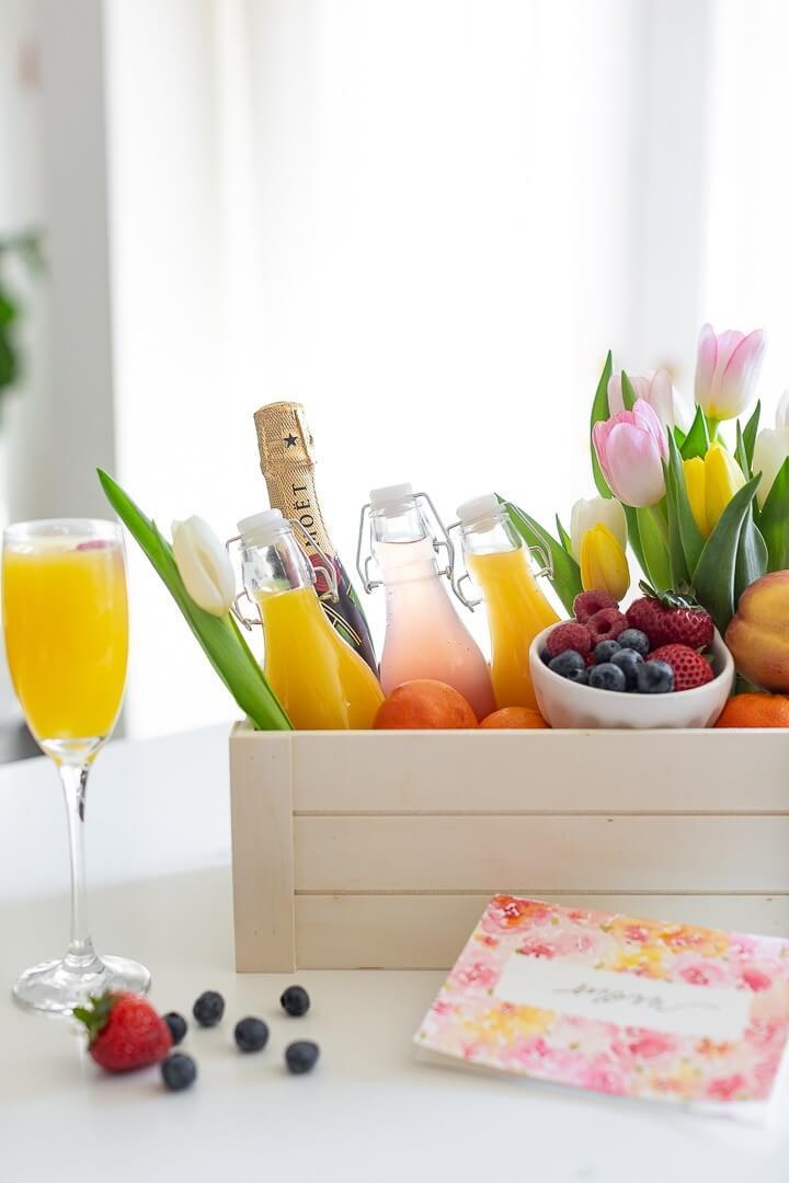 Mimosa Gift Basket for Mother’s Day