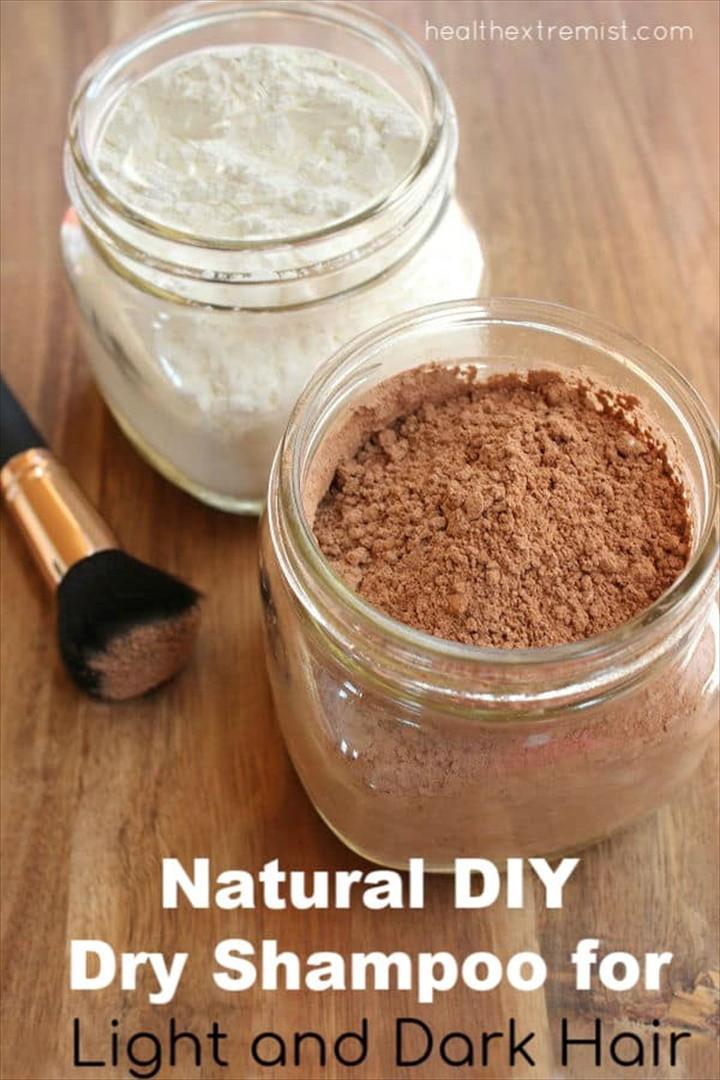 Natural DIY Dry Shampoo For Light And Dark Hair