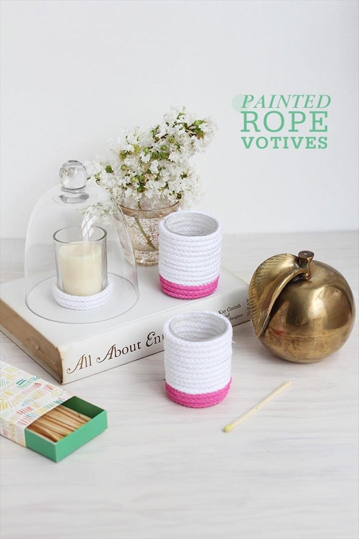 Painted Rope Votives