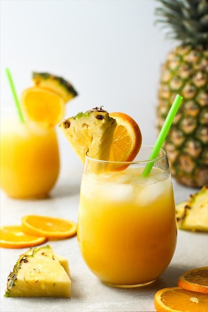 Pineapple Orange Coconut Rum Cocktail