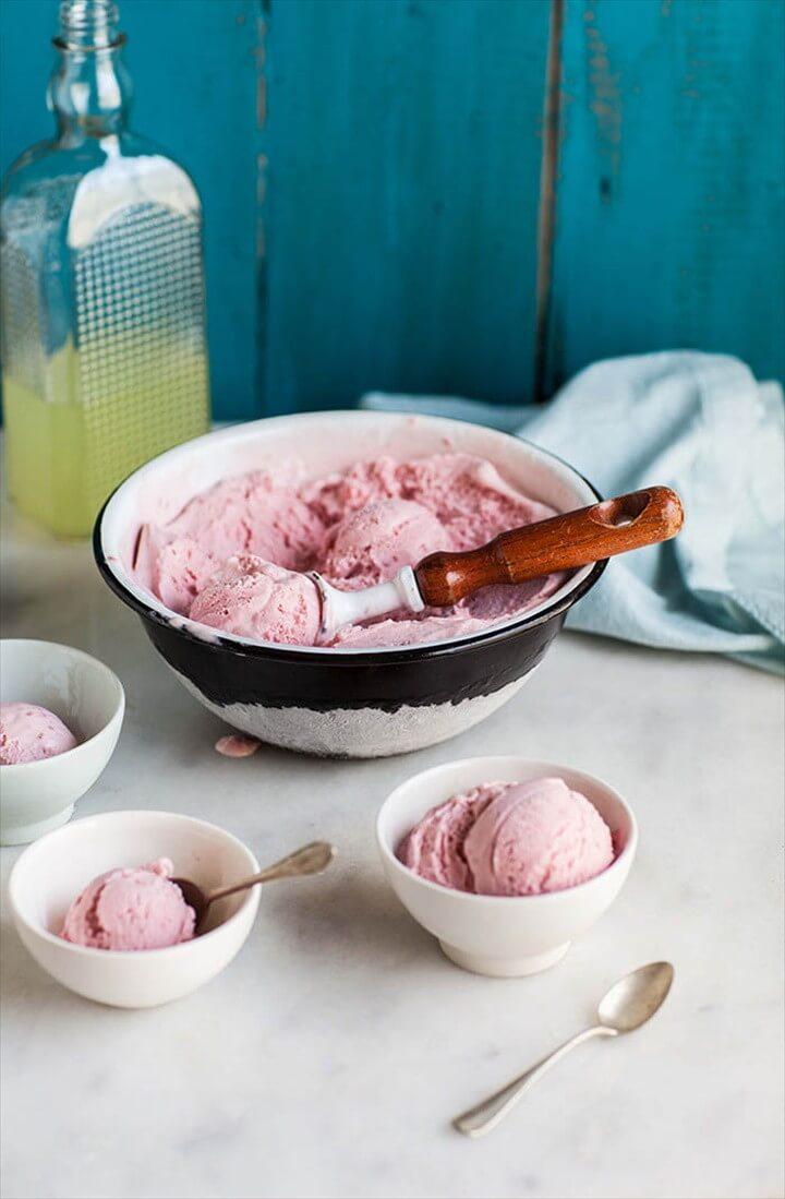 Raspberry And Limoncello Ice Cream