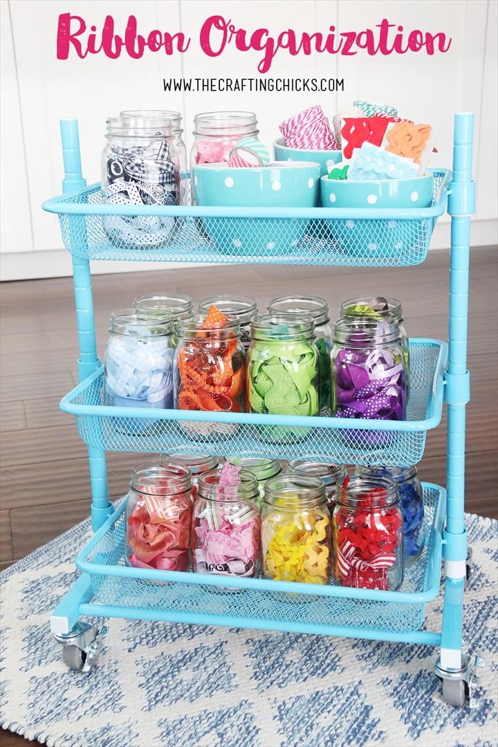 Ribbon Organization Cart