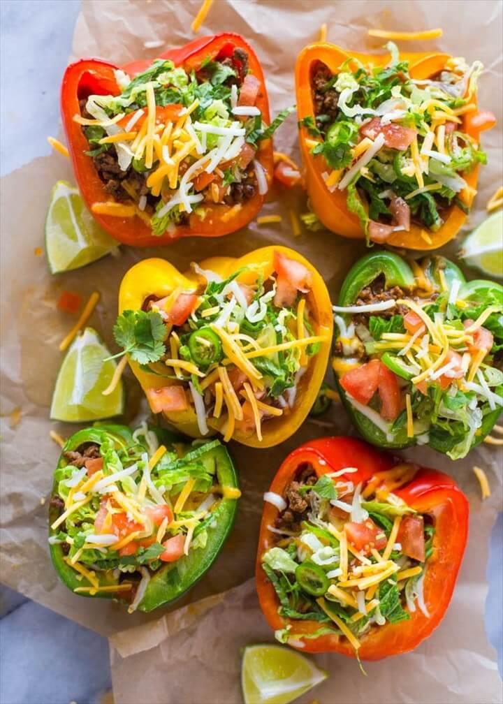 Skinny Low Carb Bell Pepper Tacos