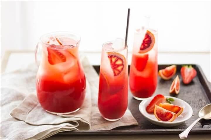 Strawberry Blood Orange Rum Punch