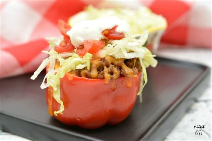 Taco Stuffed Peppers Low Carb