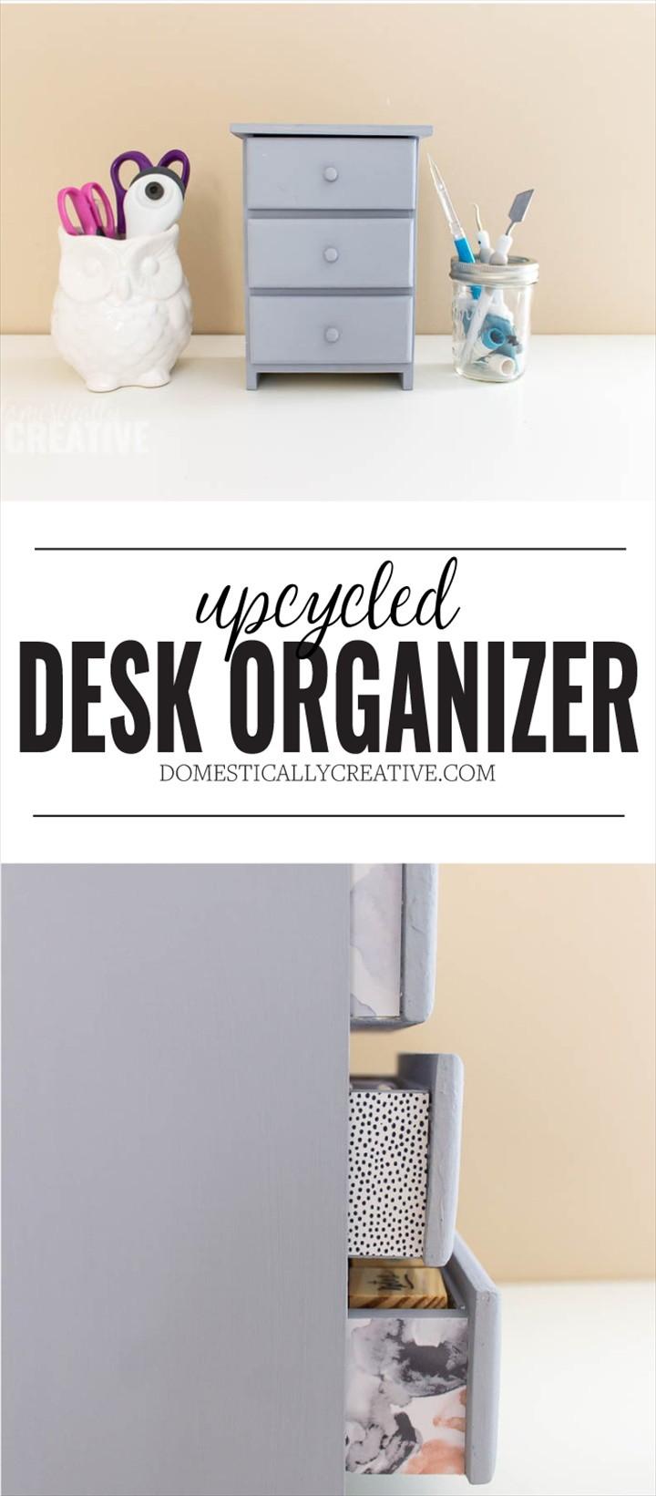 Upcycled DIY Desk Organizer