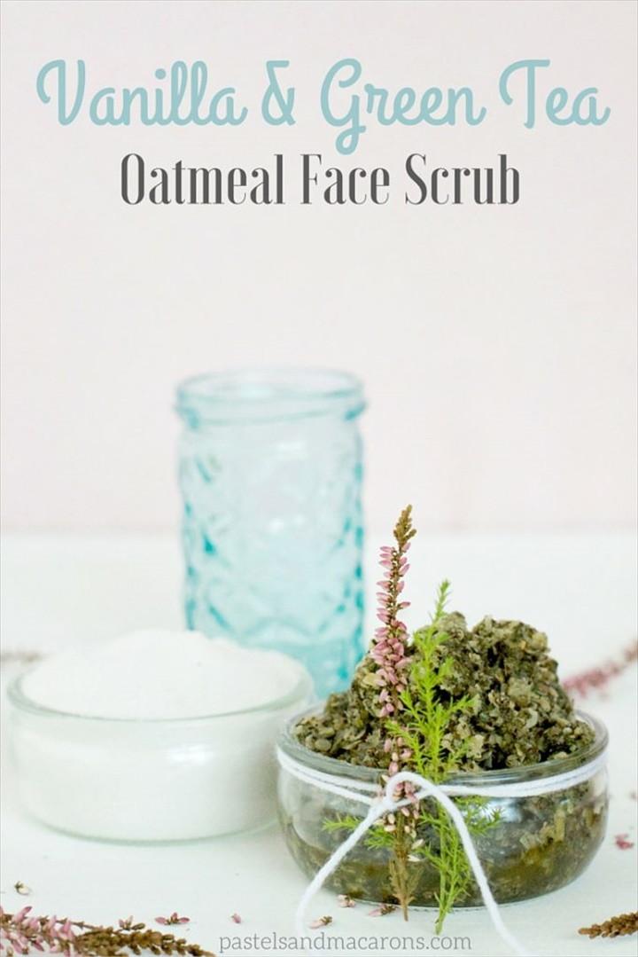 Vanilla And Green Tea Oatmeal Face Scrub