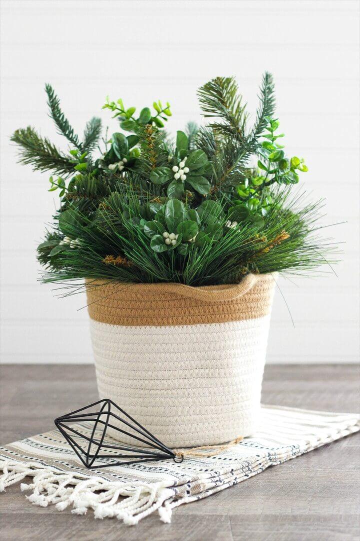 Winter Floral Arrangement Basket