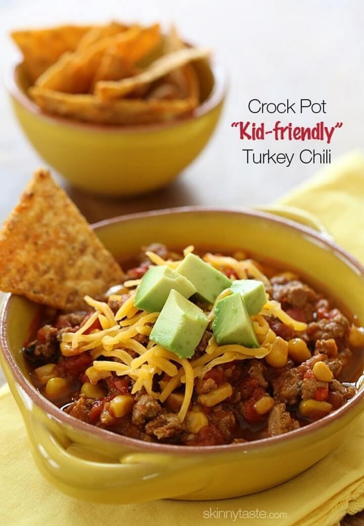 Crock Pot Kid Friendly Turkey Chili