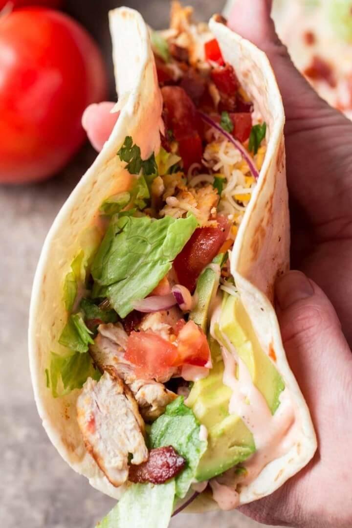 Easiest Chicken Wrap Recipe