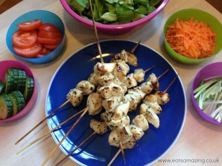 Easy Recipes for Kids Simple Chicken Kebabs