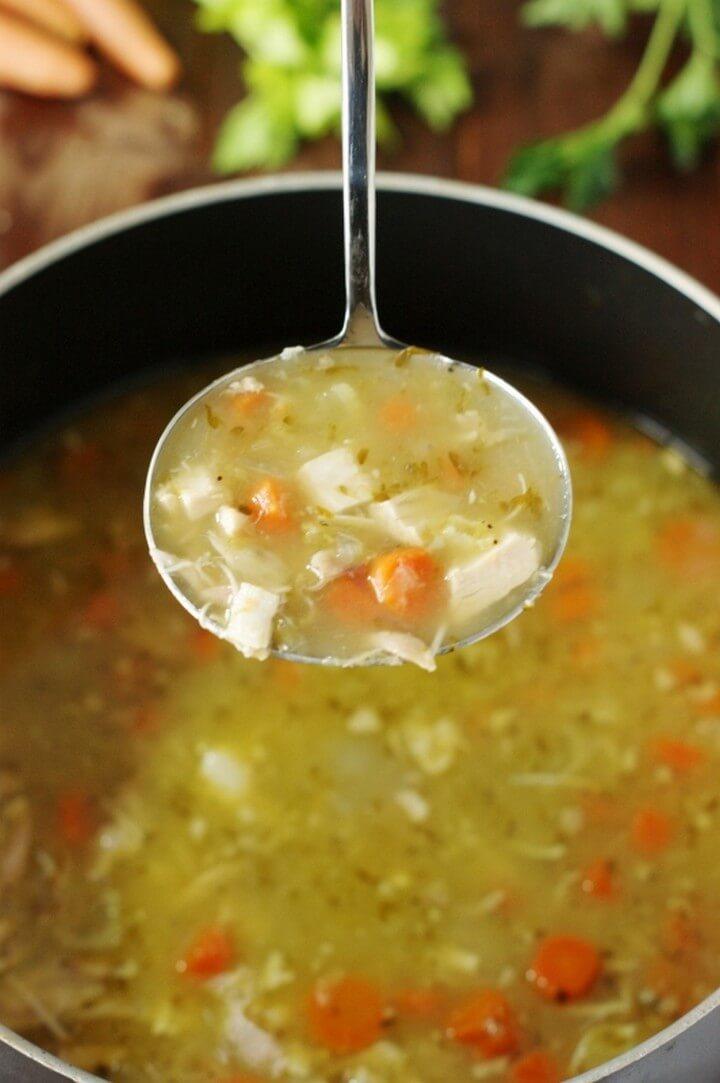 Leftover Rotisserie Chicken Soup