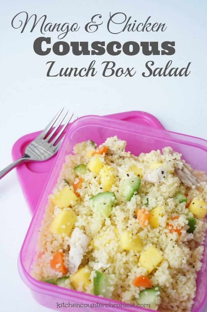Mango and Chicken Couscous Lunch Box Salad