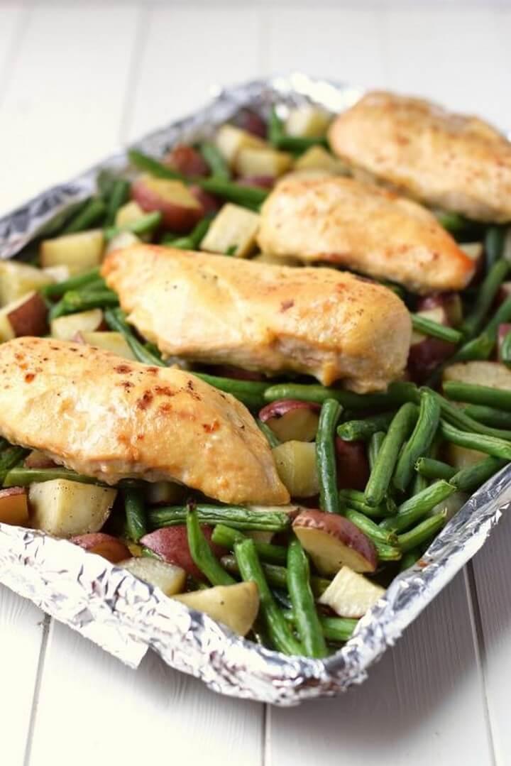 One Pan Honey Garlic Chicken and Vegetables