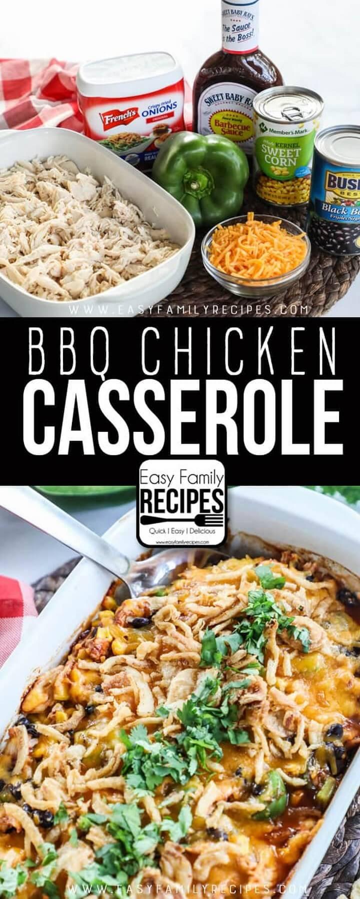 Shredded BBQ Chicken Casserole
