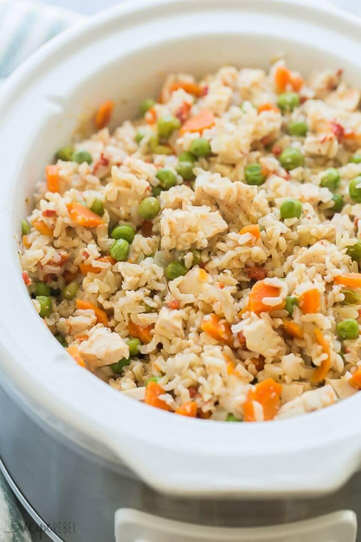 Slow Cooker Chicken and Rice