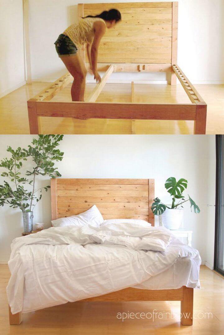DIY Bed Frame Wood Headboard 1500 Look for 100