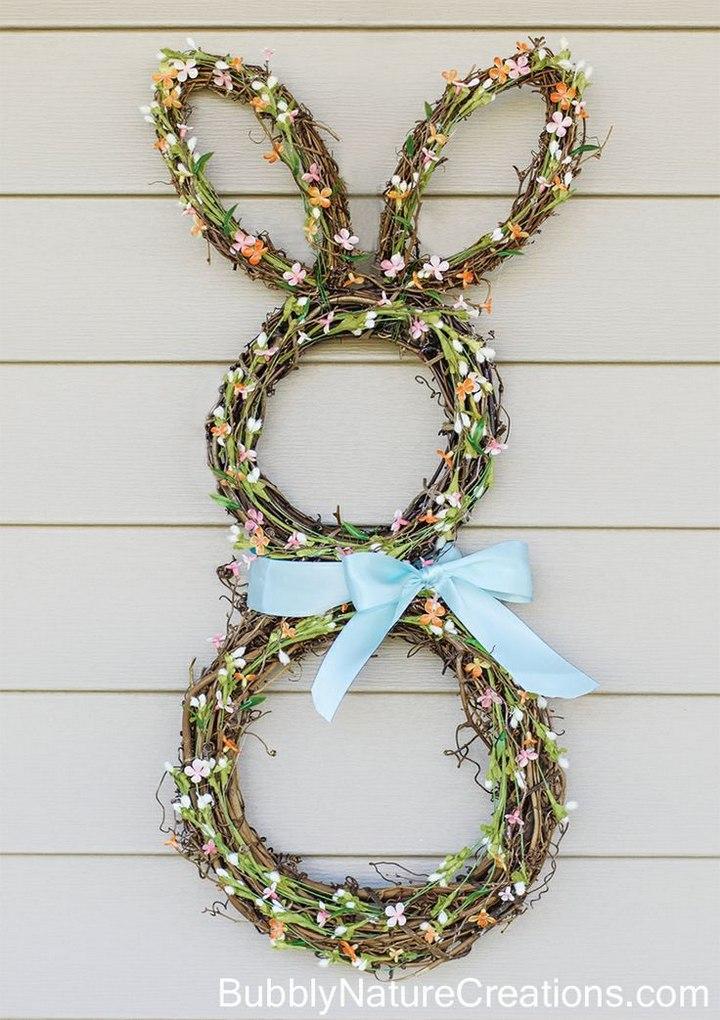 DIY Bunny Burlap Wreath