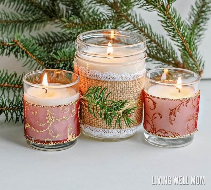 DIY Christmas Candles with Essential Oils