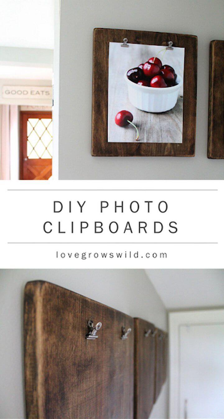 DIY Photo Clip Boards