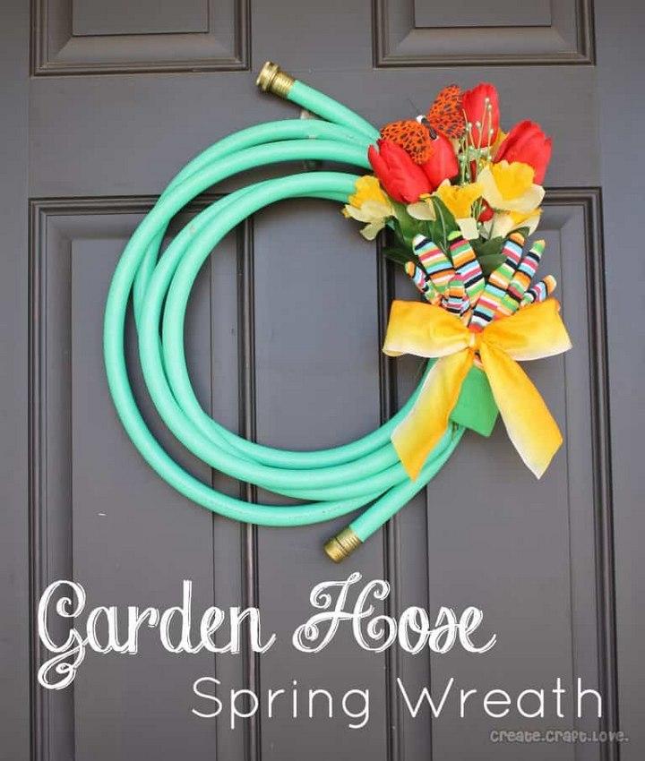 Garden Hose Wreath DIY