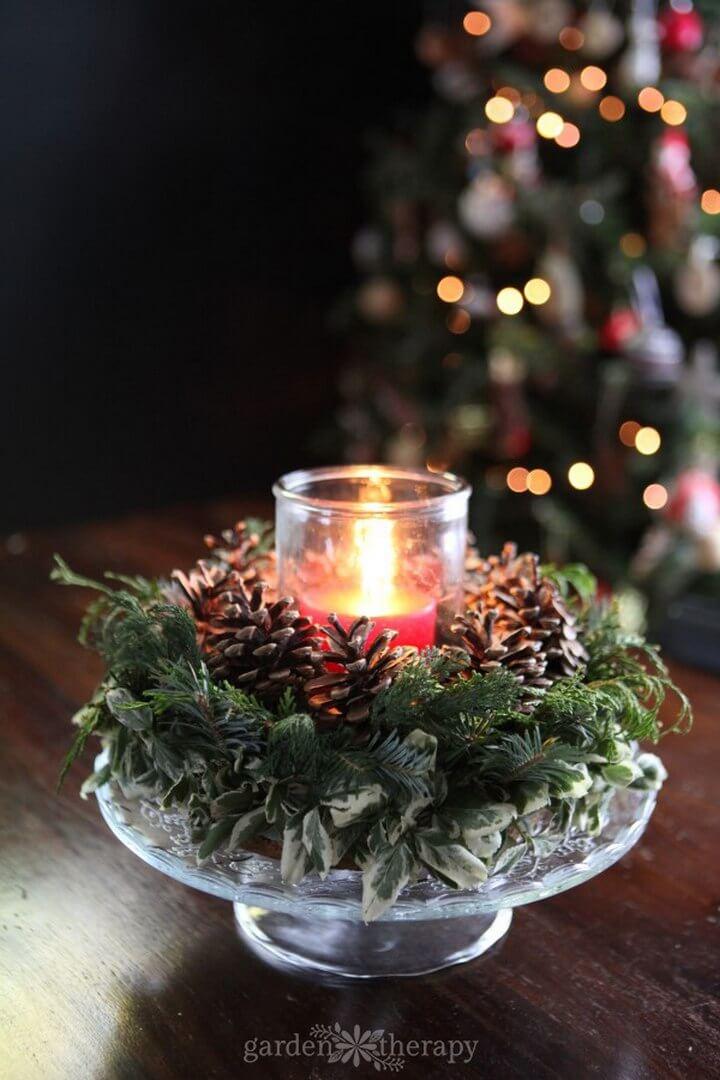 Gather Around this DIY Christmas Candle Wreath