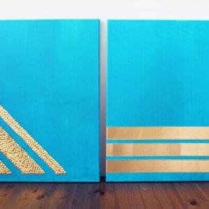 Gold Canvases Wall Art DIY
