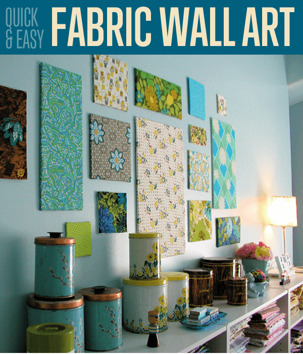 Quick Easy Fabric Wall Art