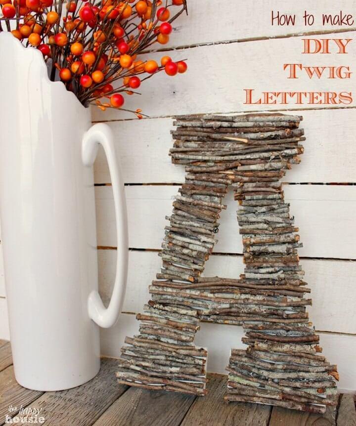How to Make DIY Twig Letters
