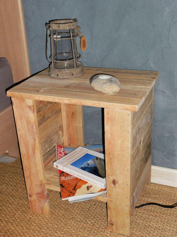 Bedside Table from Wooden Pallet