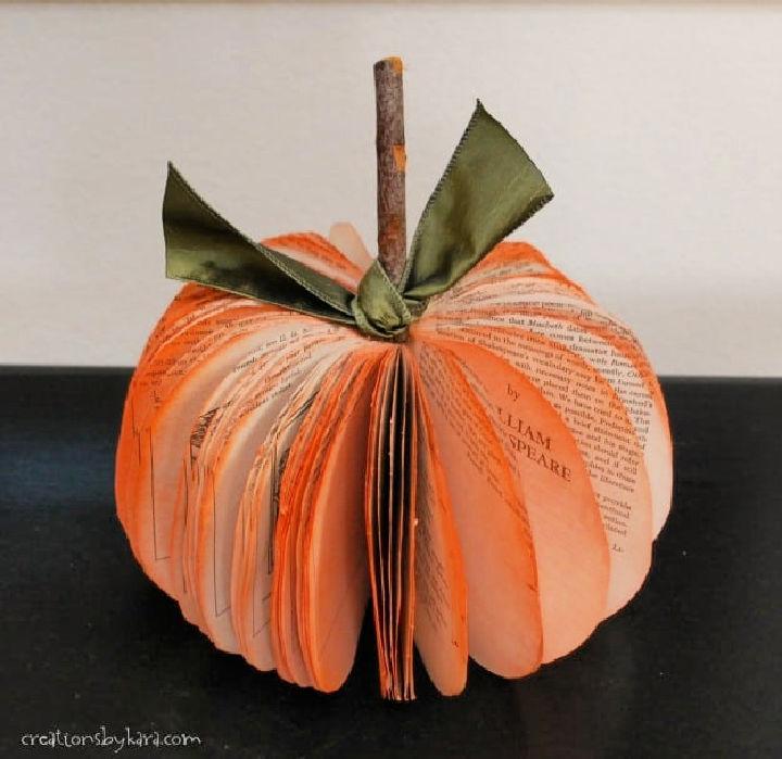 Book Page Pumpkin