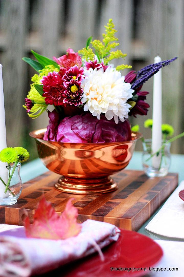 Colorful Centerpiece for Thanksgiving Table