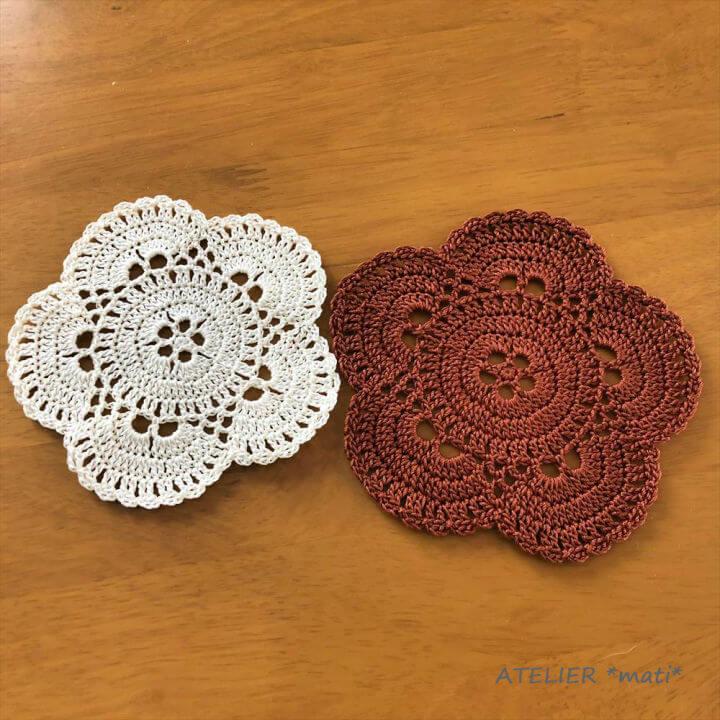 Crochet 5 Petal Virus Doily