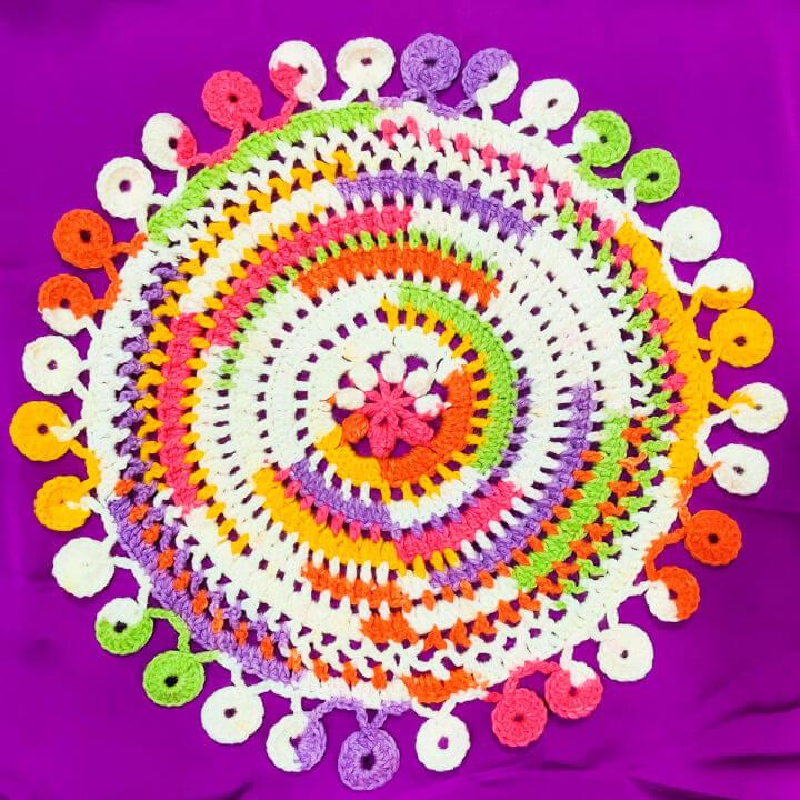 Crochet Cheerful Summer Doily