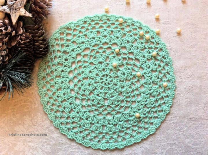 Crochet Fresh Mint Doily Pattern