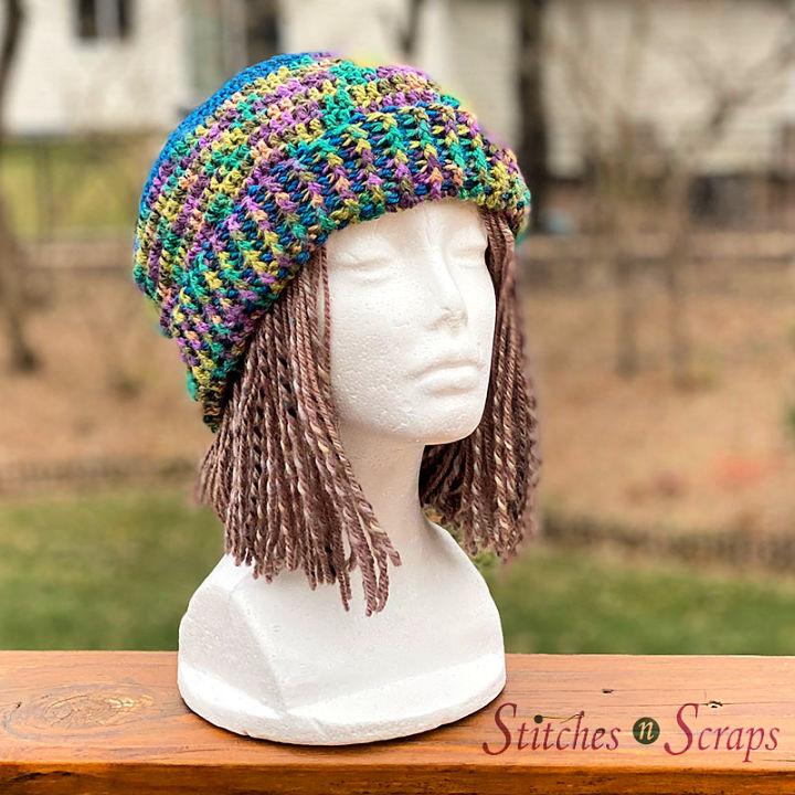 Crochet Hat with Reversible Ribbing