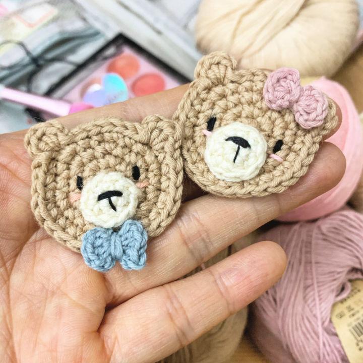 Crochet Little Bear Brooch