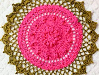 Crochet Round Floral Doily Placemat