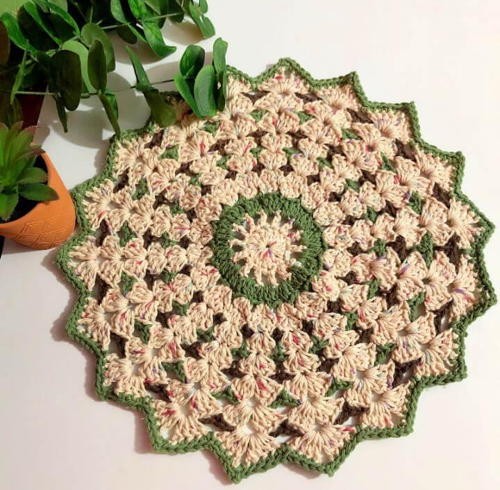 Crochet Shell Stitch Round Doily