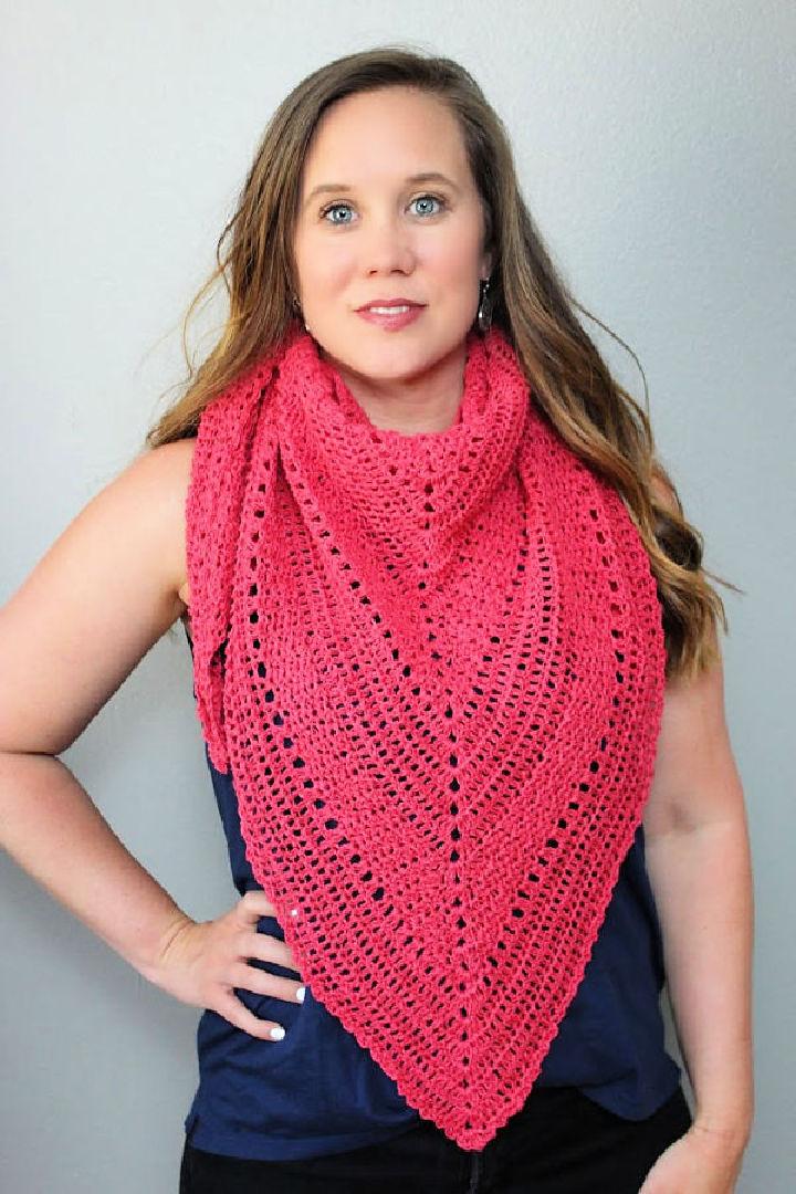 Crochet Triangle Shawl