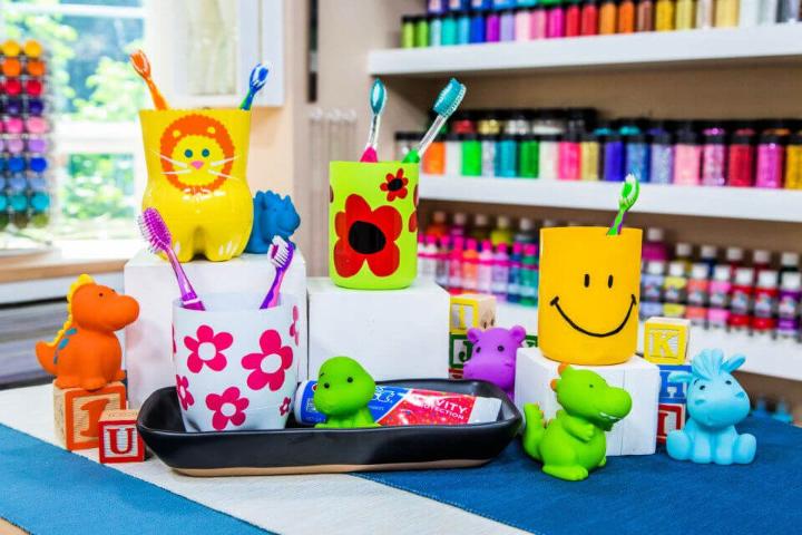 DIY Childrens Toothbrush Holders