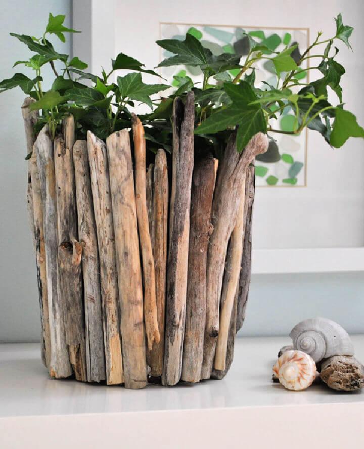 DIY Driftwood Pot