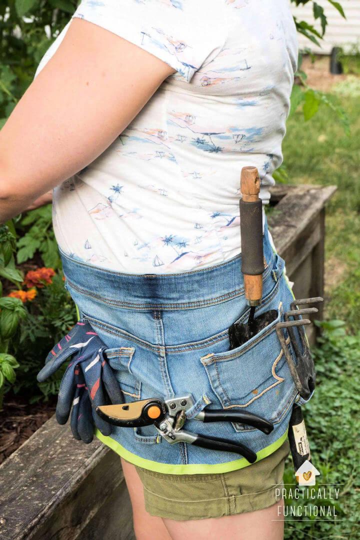 DIY Gardening Apron From Old Jeans