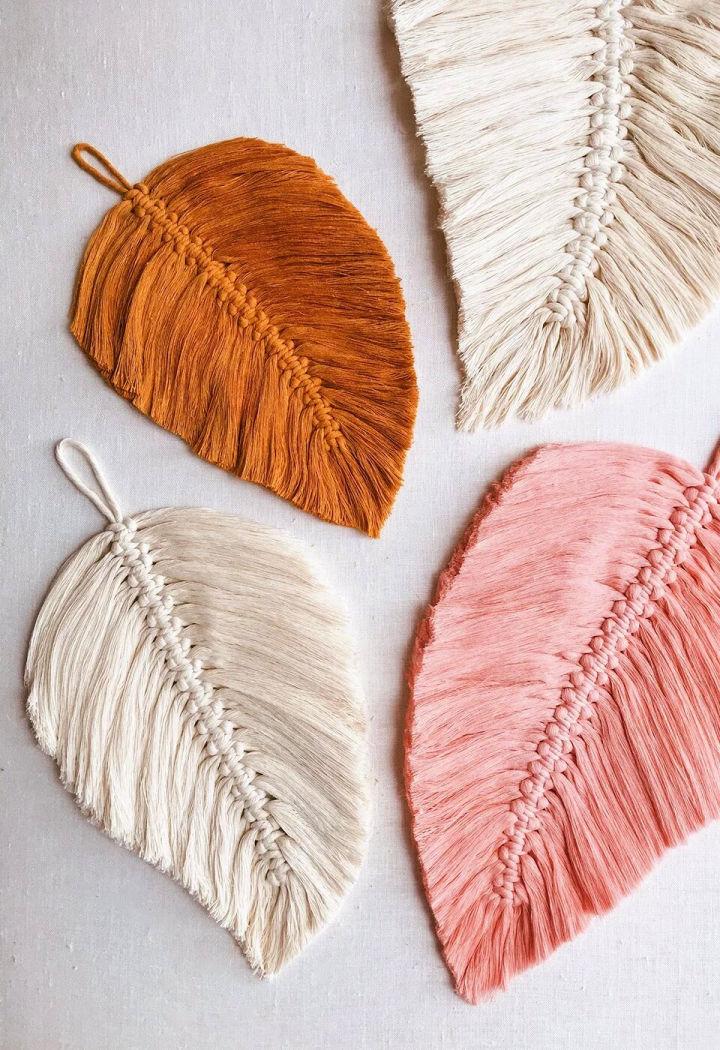 DIY Macrame Feathers